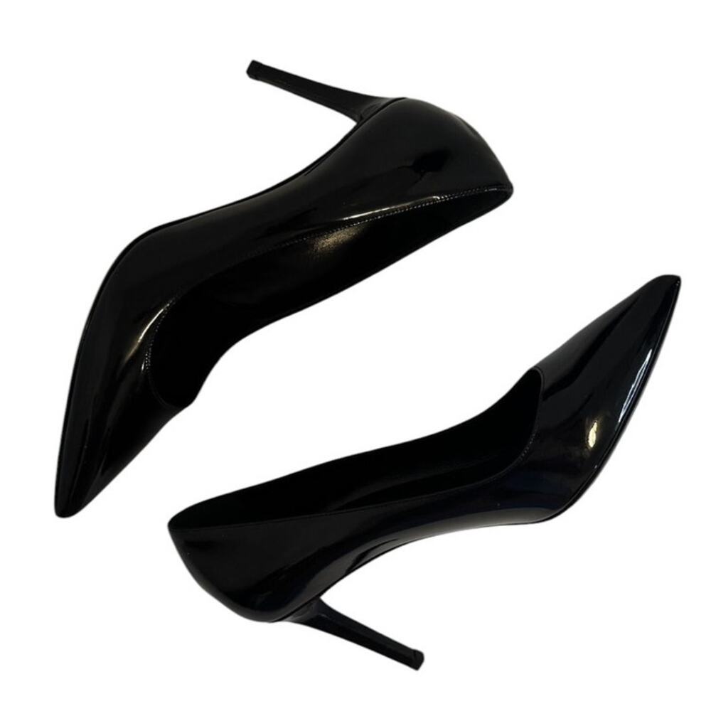 Saint Laurent Black Patent Leather Pointed Toe Heels Size 40 - Picture 8 of 12